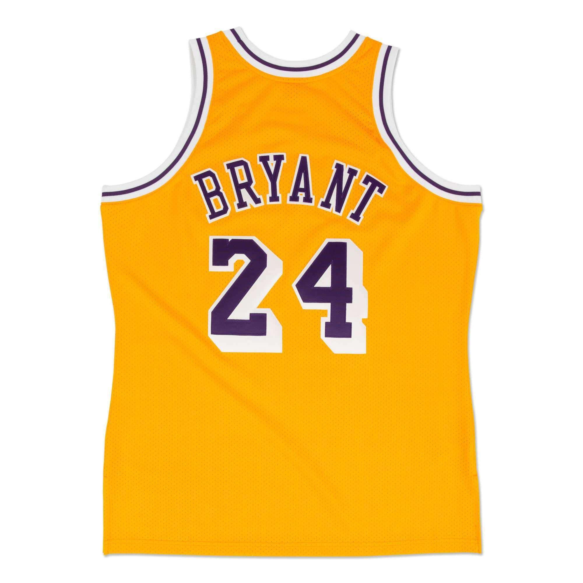 Mitchell And Ness Jerseys Kobe Bryant Los Angeles Lakers Mitchell & Ness NBA 07-08 24 Authentic Jersey - Yellow