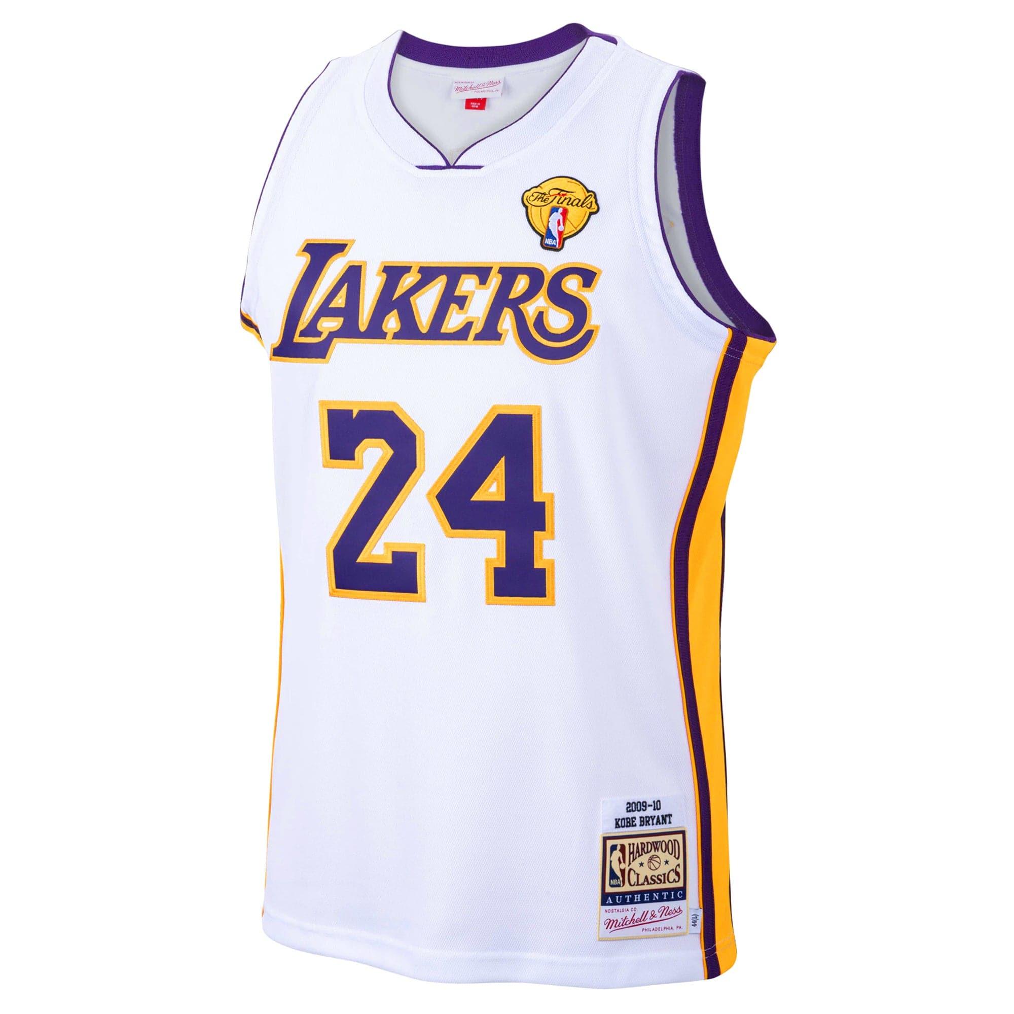 Mitchell And Ness Jerseys Kobe Bryant Los Angeles Lakers Mitchell & Ness NBA 09-10 Finals Authentic Jersey - White