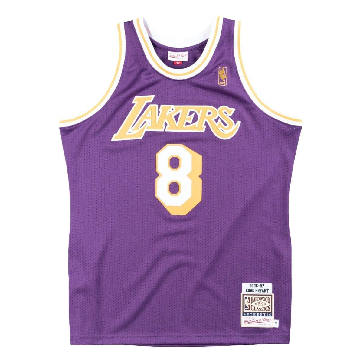 Mitchell And Ness Jerseys Kobe Bryant Los Angeles Lakers Mitchell & Ness NBA 96-97 Road Authentic Jersey - Purple