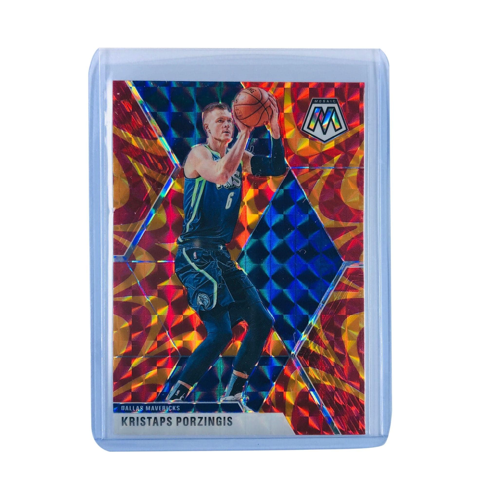 Panini Cards Kristaps Porzingis 2019-20 Panini Mosaic NBA Orange Reactive 54 Prizm Card