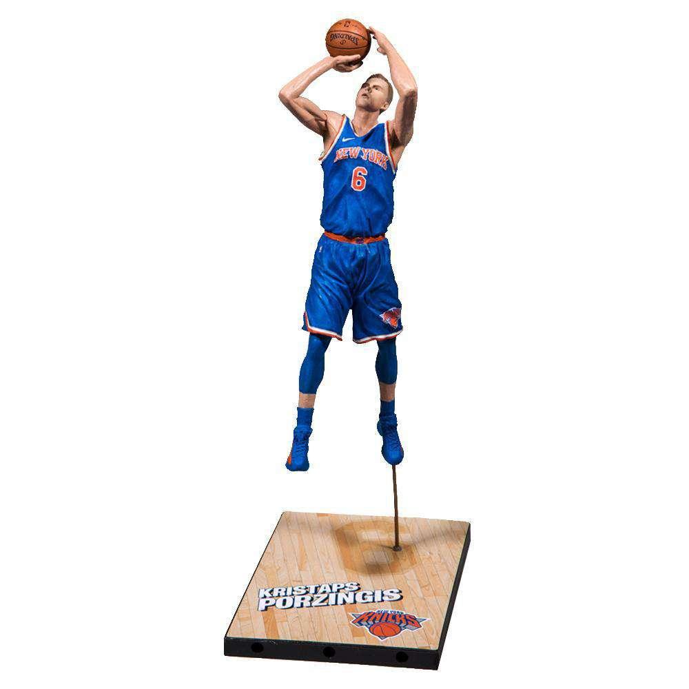 McFarlane Toys Figures Kristaps Porzingis New York Knicks McFarlane NBA 2K19 Series 7" Figure - Blue