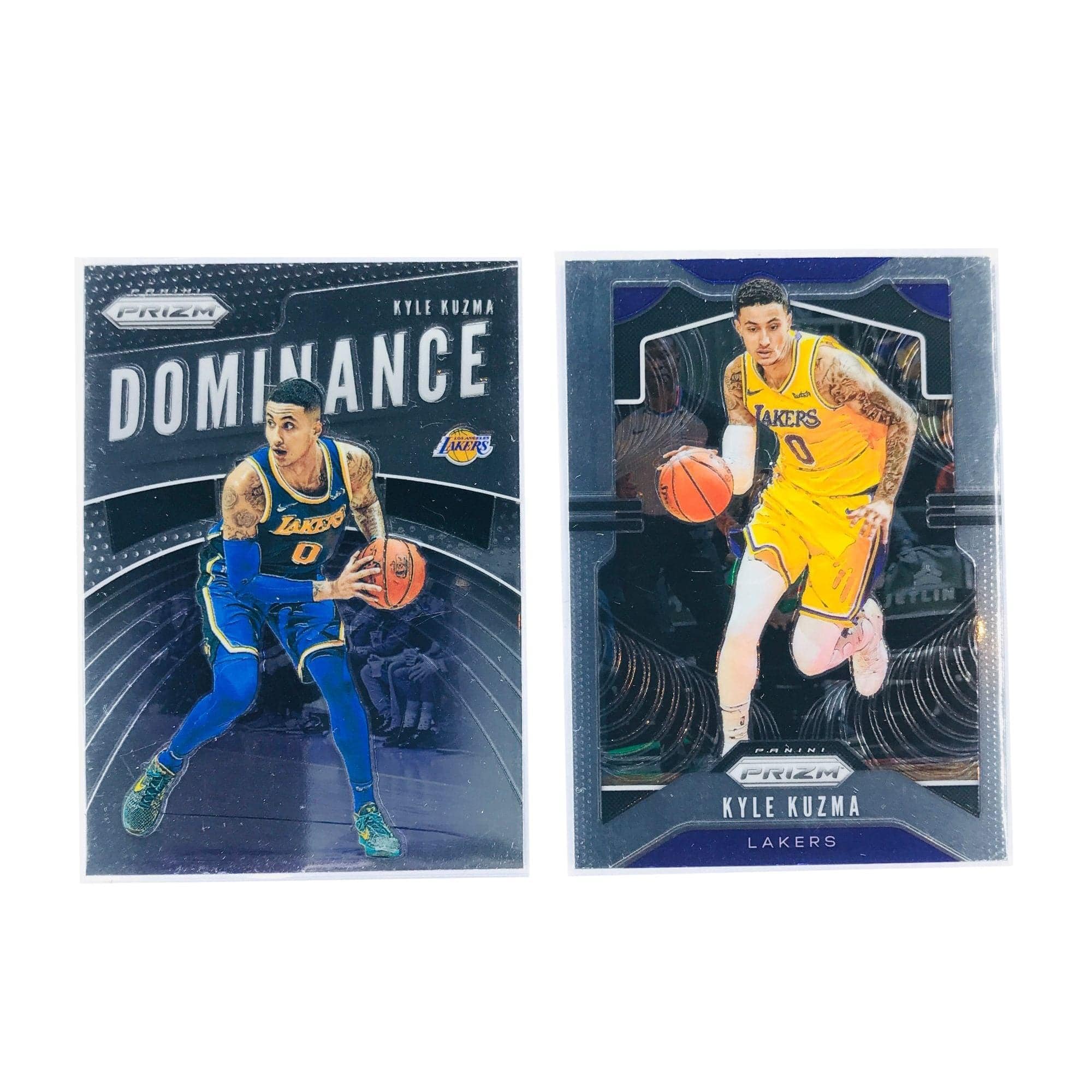 Panini Cards Kyle Kuzma Los Angeles Lakers 19-20 Panini NBA Prizm 2 Card Set