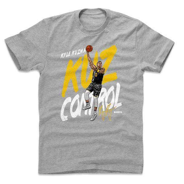 500 Level T-Shirts Kyle Kuzma Los Angeles Lakers 500 Level NBA Kuz Control T-Shirt - Gray