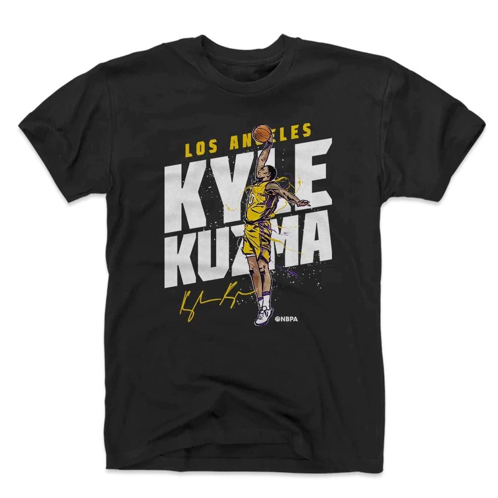 500 Level T-Shirts Kyle Kuzma Los Angeles Lakers 500 Level NBA Slam T-Shirt - Black