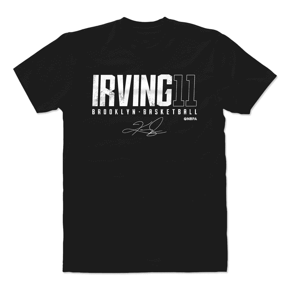 500 Level T-Shirts Kyrie Irving Brooklyn Nets 500 Level NBA Name T-Shirt - Black