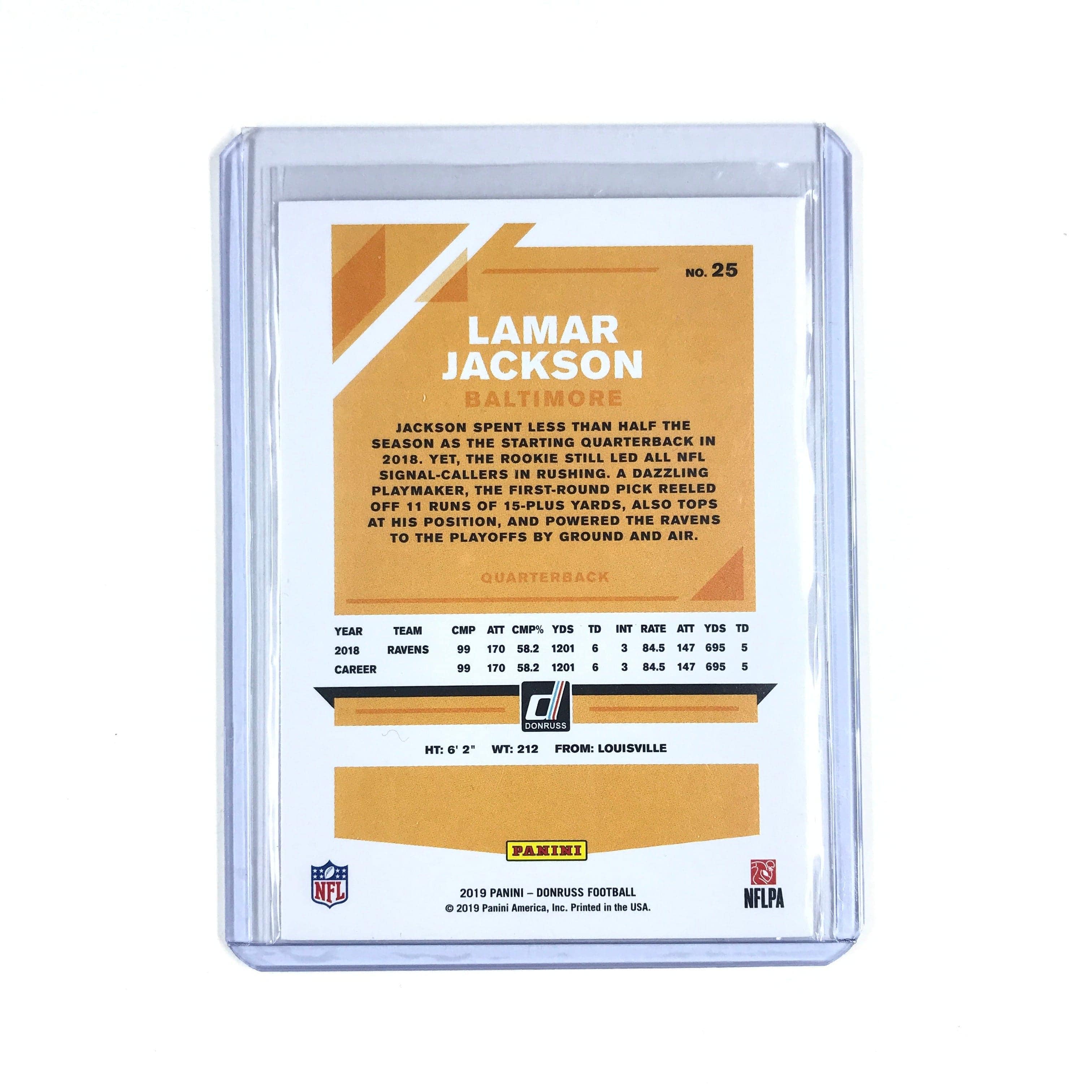 Panini Cards Lamar Jackson Baltimore Ravens 2019 Panini Donruss NFL Red Press Proof Card