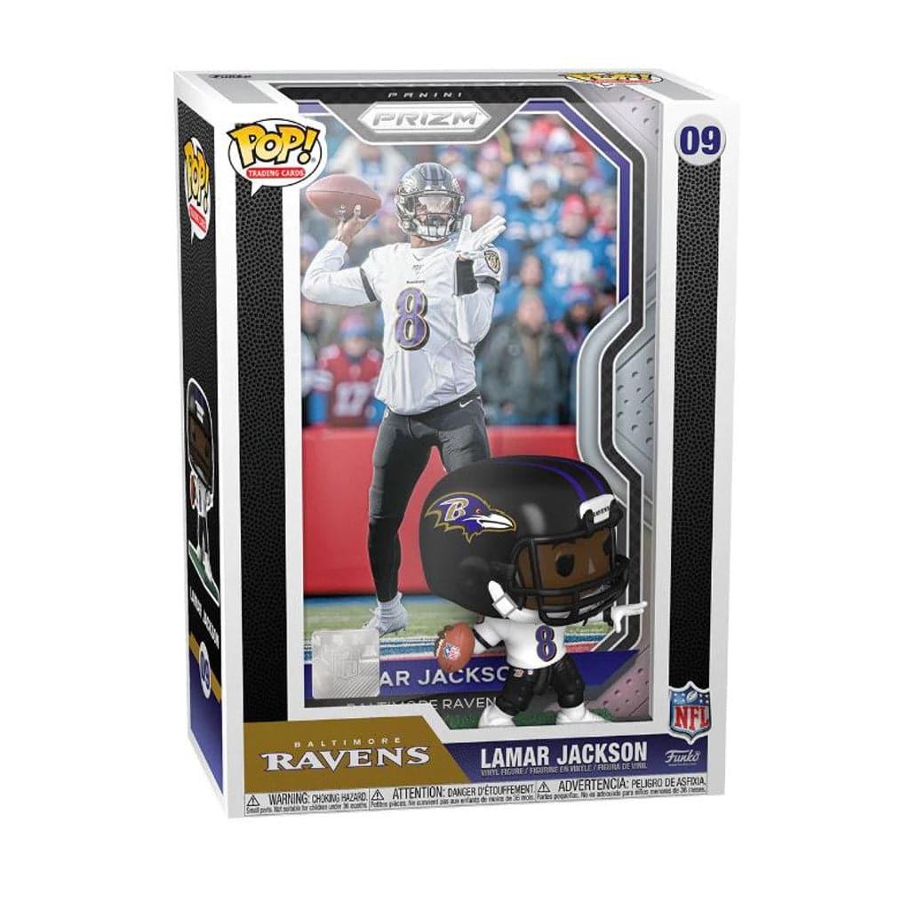 Funko Figures Lamar Jackson Baltimore Ravens Funko NFL Prizm Trading Card Figure - White