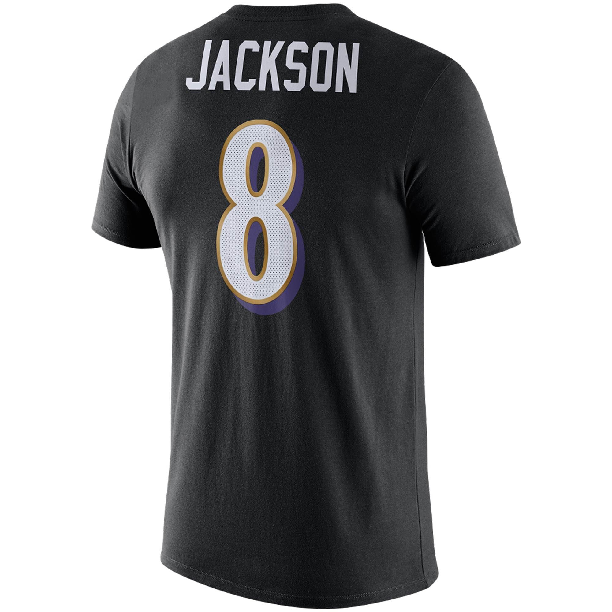 Nike T-Shirts Lamar Jackson Baltimore Ravens Nike NFL Player Essential T-Shirt - Black