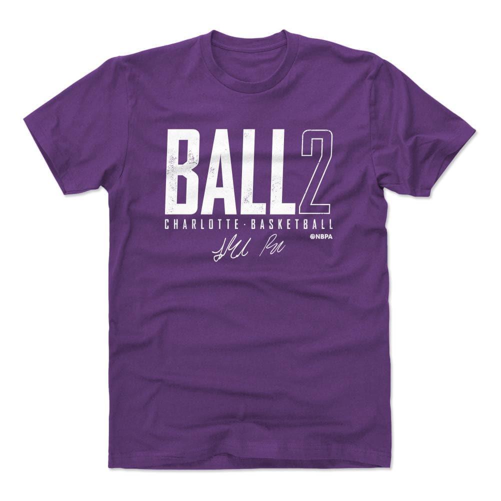 500 Level T-Shirts LaMelo Ball Charlotte Hornets 500 Level NBA Elite T-Shirt - Purple