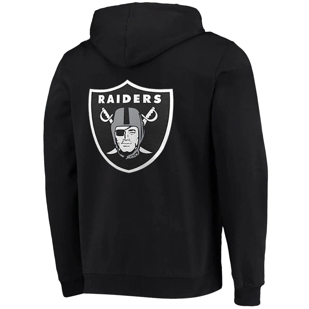 Majestic Athletic Jumpers Las Vegas Raiders Majestic NFL Duke Hoodie Jumper - Black