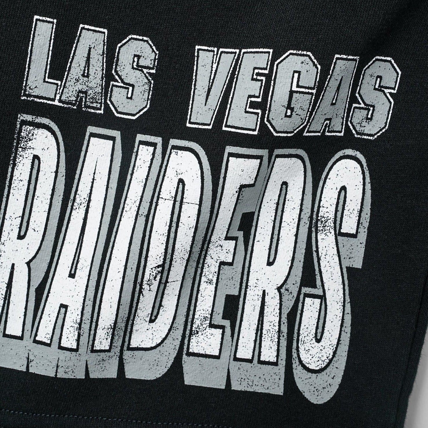 Majestic Athletic Shorts Las Vegas Raiders Majestic NFL Graphic Fleece Shorts - Faded Black