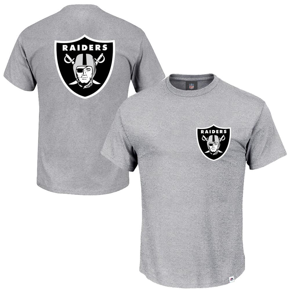 Majestic Athletic T-Shirts Las Vegas Raiders Majestic NFL Jeaner T-Shirt - Grey