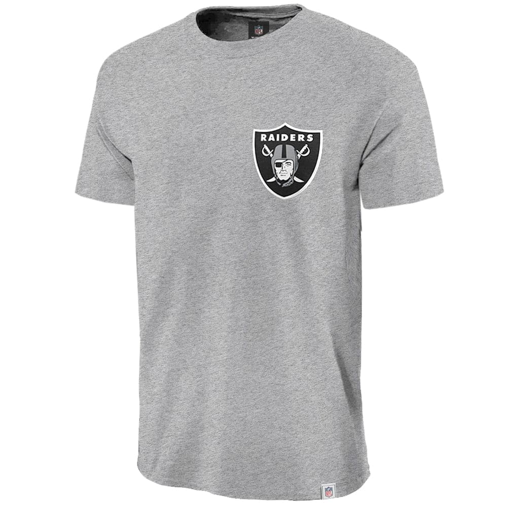 Majestic Athletic T-Shirts Las Vegas Raiders Majestic NFL Jeaner T-Shirt - Grey Marle