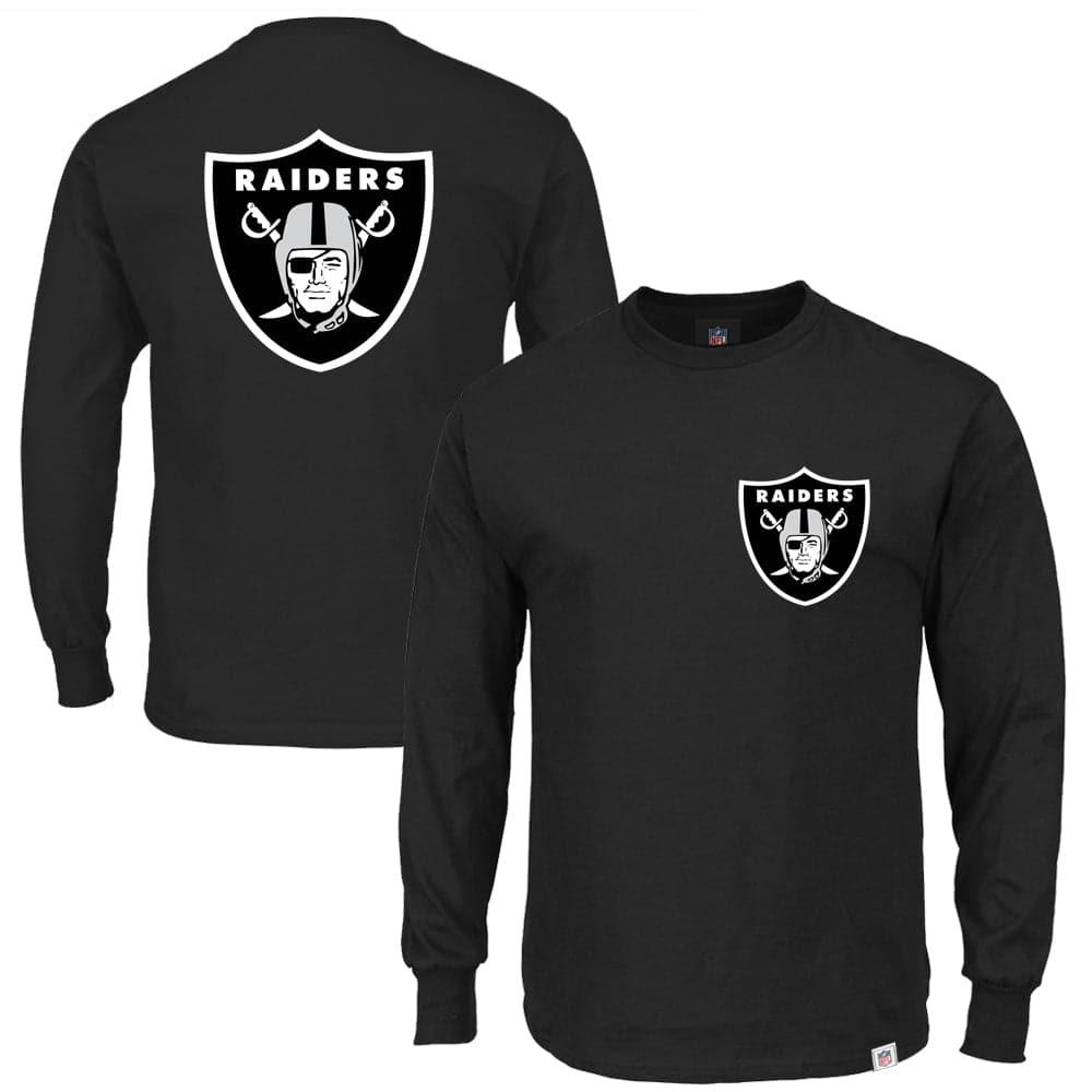 Majestic Athletic Long Sleeve Tees Las Vegas Raiders Majestic NFL Levare Long Sleeve T-Shirt - Black