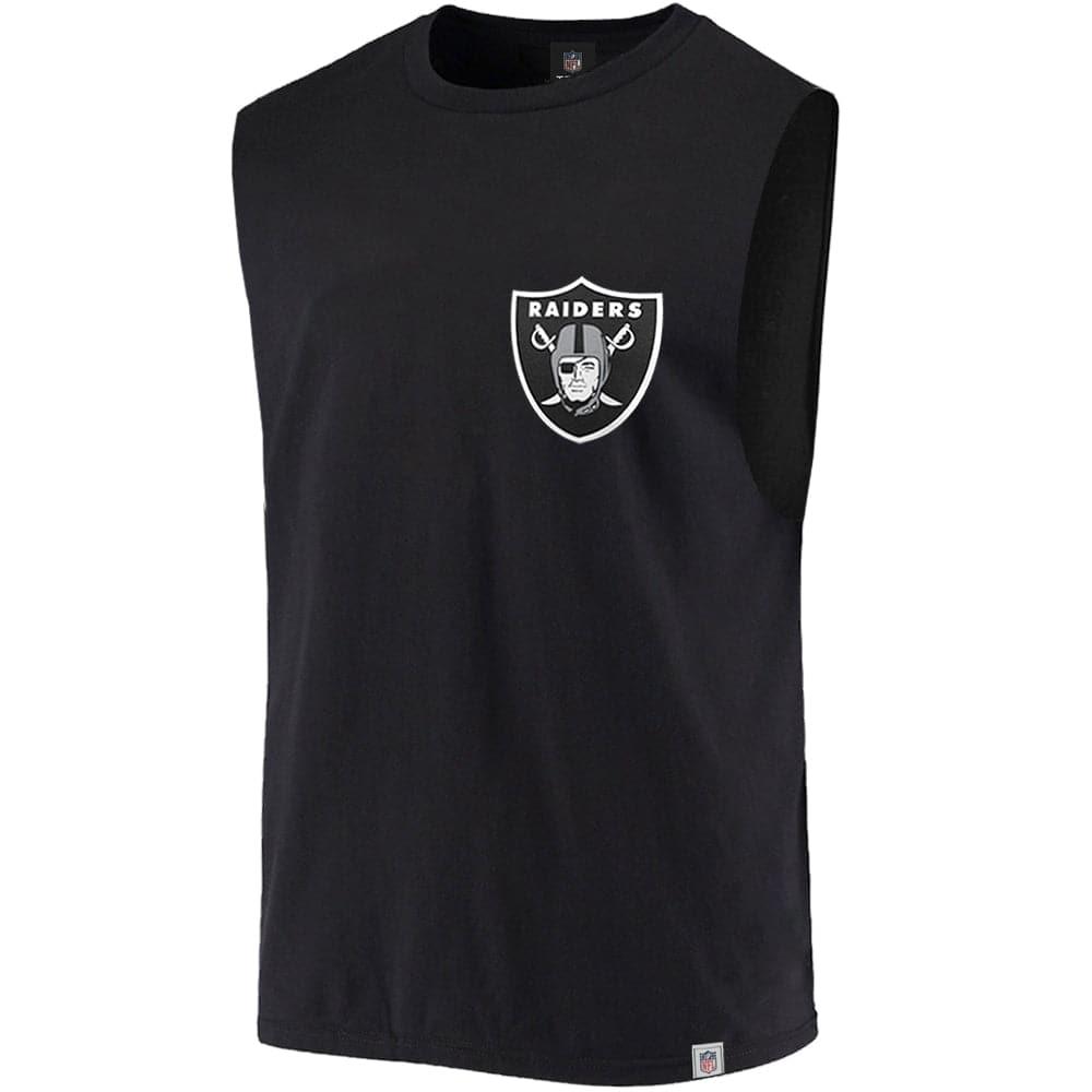 Majestic Athletic T-Shirts Las Vegas Raiders Majestic NFL Pattison Sleeveless Muscle T-Shirt - Black