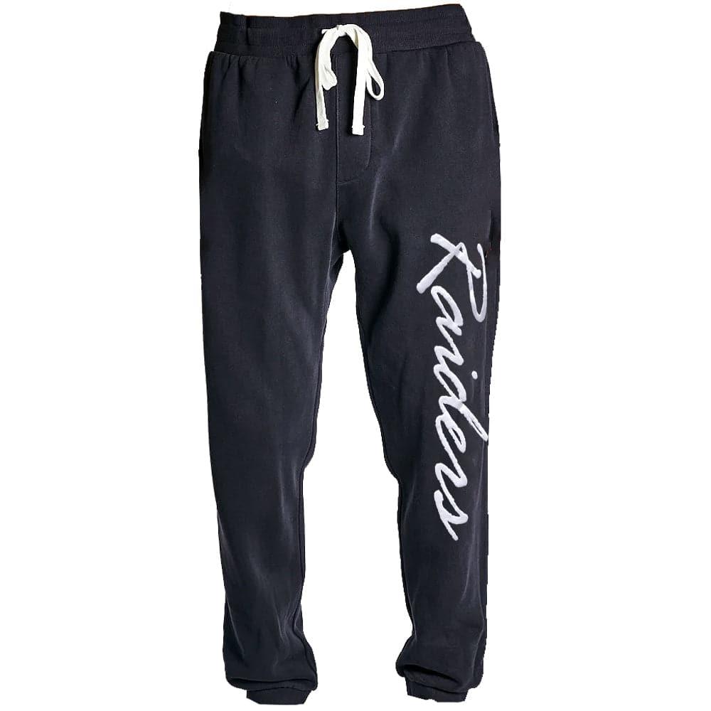 Majestic Athletic Pants Las Vegas Raiders Majestic NFL Script Baggy Track Pants - Faded Black