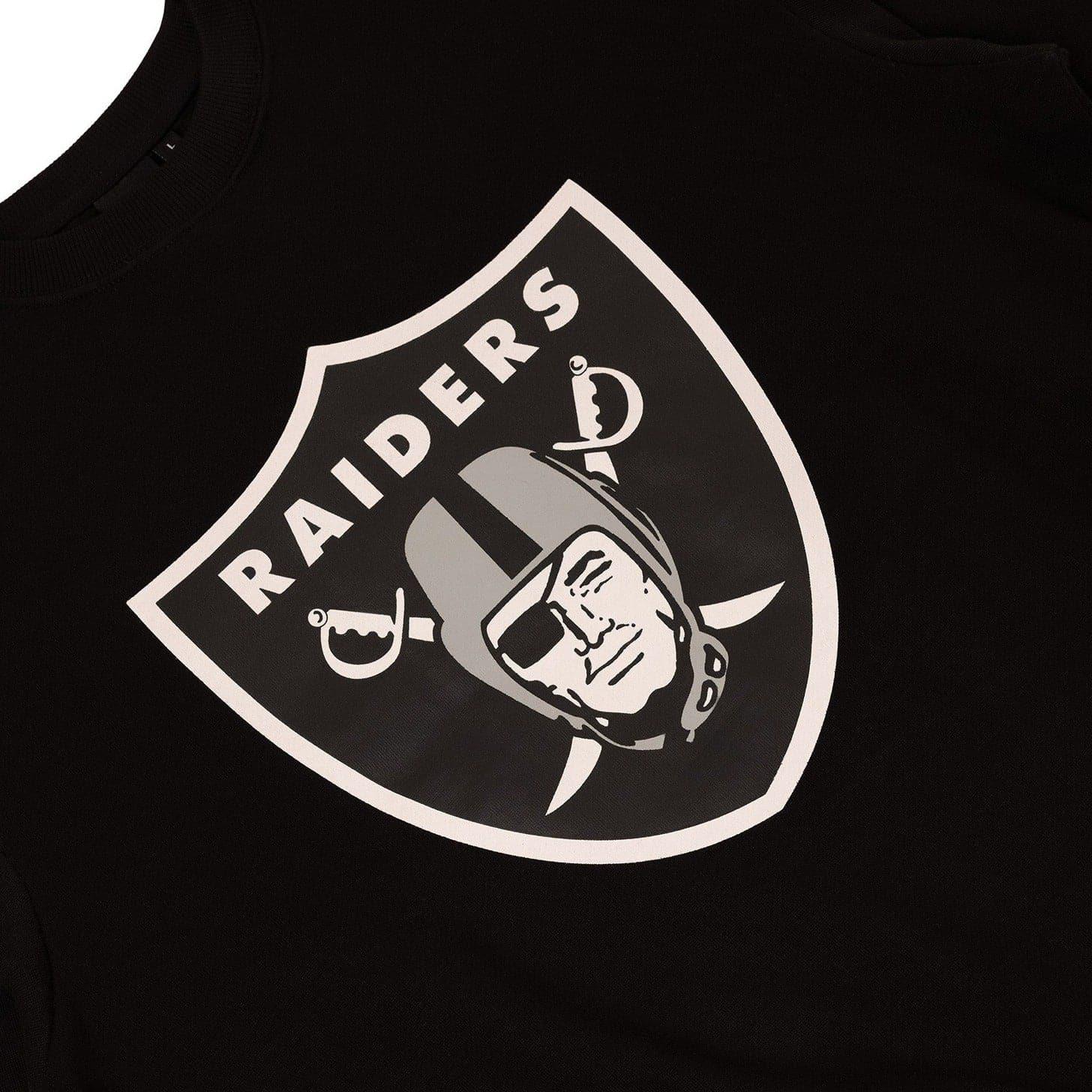 Majestic Athletic Jumpers Las Vegas Raiders Majestic NFL Team Logo Crew Jumper - Black