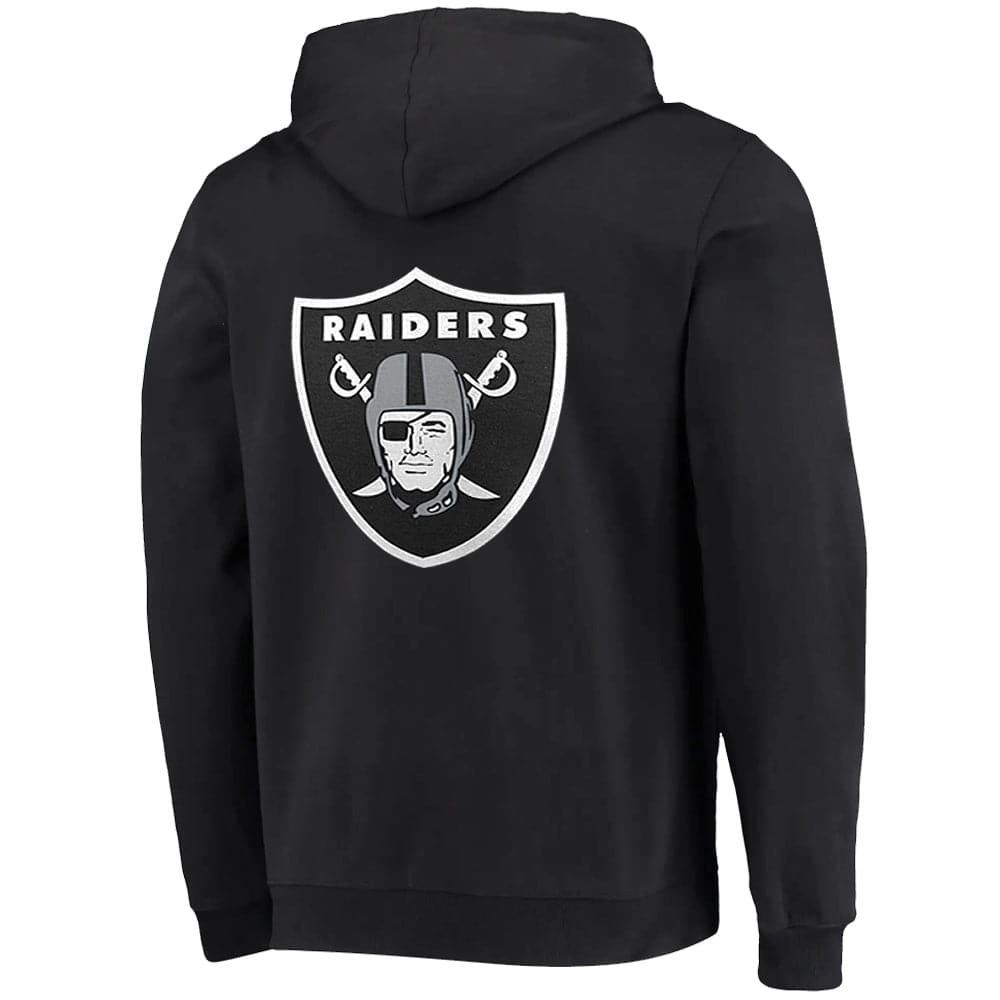 Majestic Athletic Jumpers Las Vegas Raiders Majestic NFL The Duke Hoodie Jumper - Black
