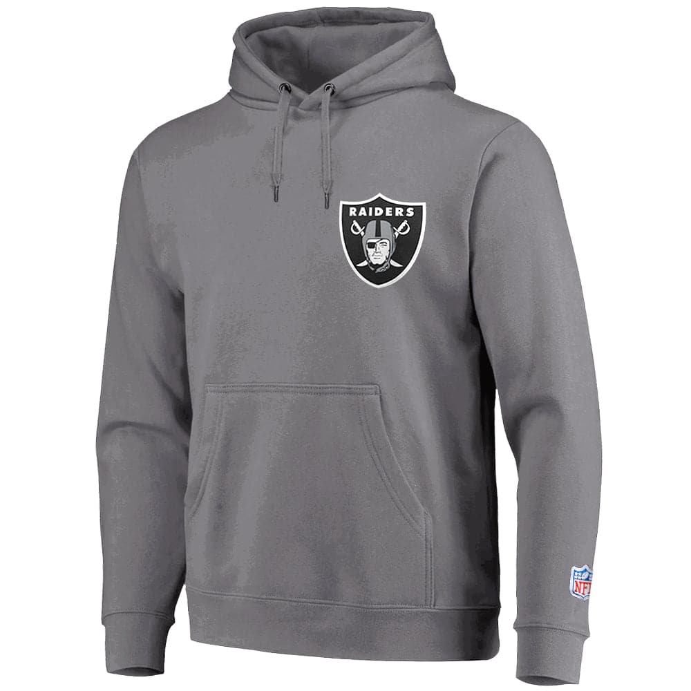 Majestic Athletic Jumpers Las Vegas Raiders Majestic NFL The Duke Hoodie Jumper - Smoke