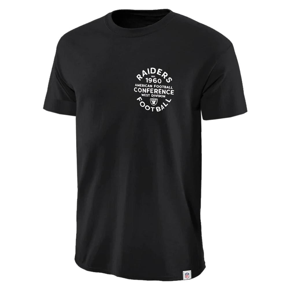 Majestic Athletic T-Shirts Las Vegas Raiders Majestic NFL Throwback Champions T-Shirt - Black