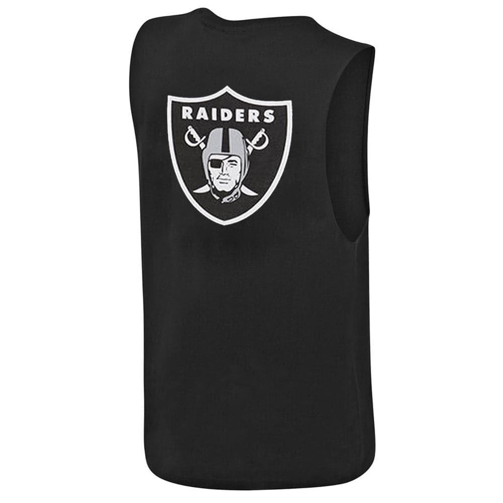 Majestic Athletic T-Shirts Las Vegas Raiders Majestic NFL Yisser Sleeveless Muscle T-Shirt - Black