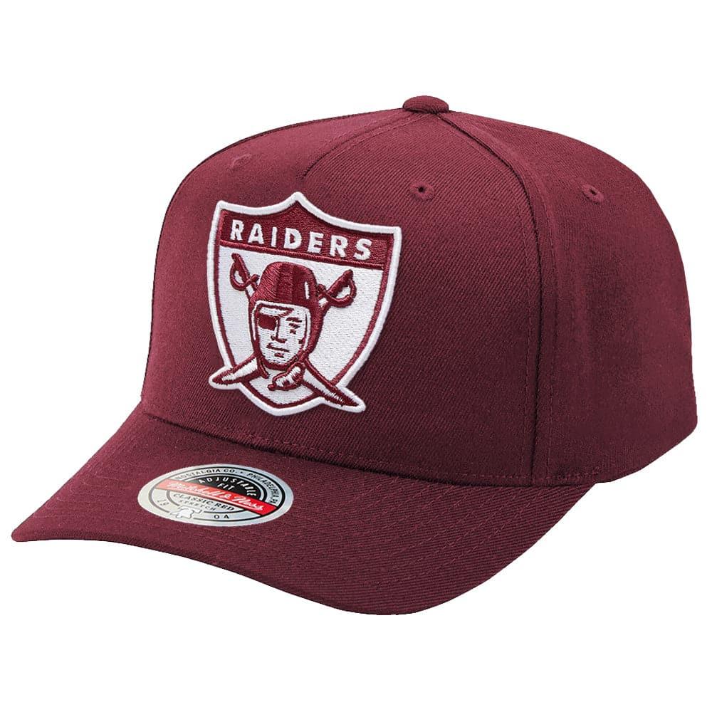 Mitchell And Ness Caps Las Vegas Raiders Mitchell & Ness NFL Crimson Sector Curve Snapback Hat - Burgundy