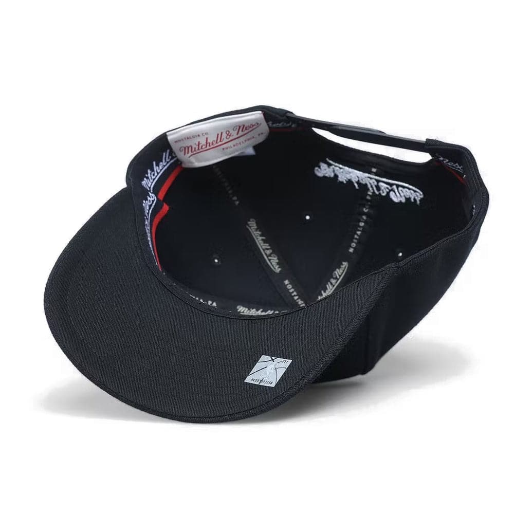 Mitchell And Ness Caps Las Vegas Raiders Mitchell & Ness NFL Logo Script Classic Red Snapback Hat - Black