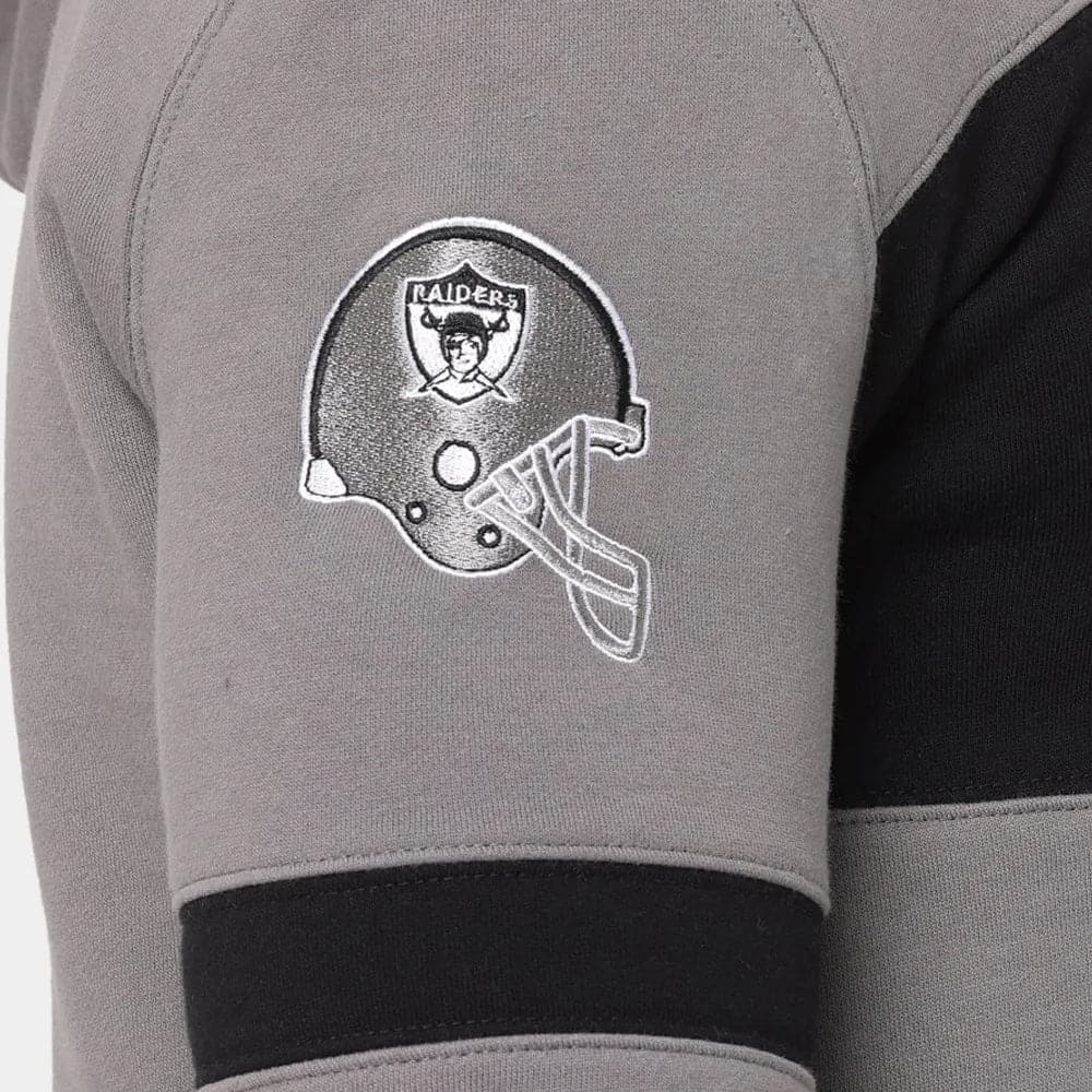 Mitchell And Ness Jumpers Las Vegas Raiders Mitchell & Ness NFL Metal Works Premium Hoodie Jumper - Gunmetal