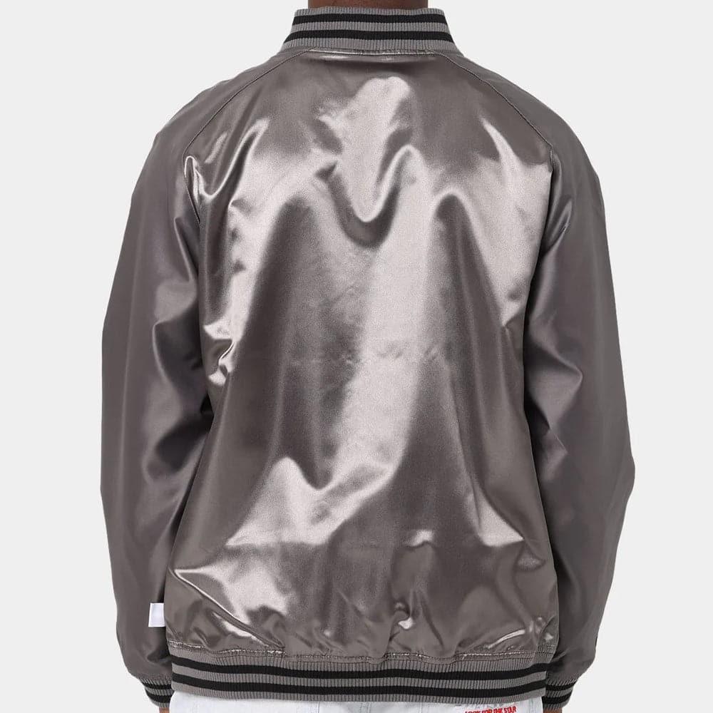 Mitchell And Ness Jackets Las Vegas Raiders Mitchell & Ness NFL Metal Works Premium Jacket - Grey