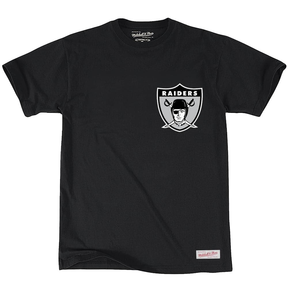 Mitchell And Ness T-Shirts Las Vegas Raiders Mitchell & Ness NFL Retro Repeat T-Shirt - Black