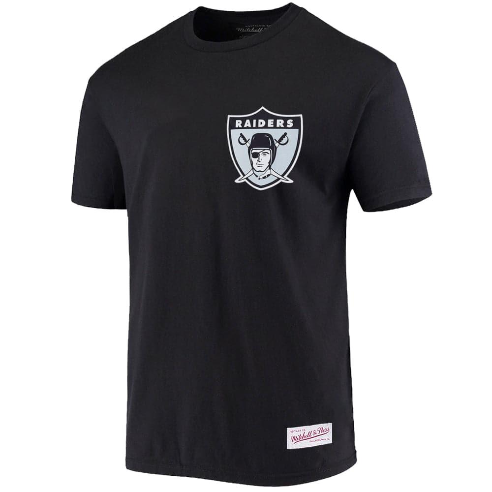 Mitchell And Ness T-Shirts Las Vegas Raiders Mitchell & Ness NFL Retro Repeat T-Shirt - Black