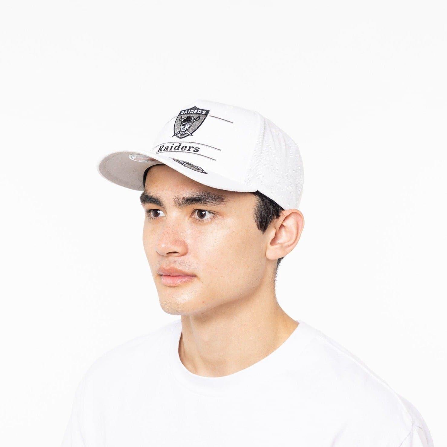Mitchell And Ness Caps Las Vegas Raiders Mitchell & Ness NFL Show Up Classic Red Snapback Hat - Off White