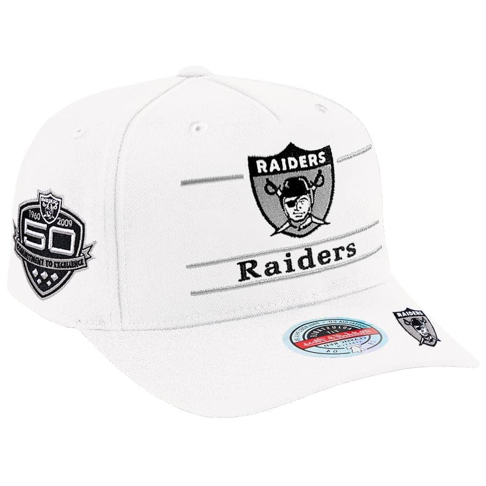 Mitchell And Ness Caps Las Vegas Raiders Mitchell & Ness NFL Show Up Classic Red Snapback Hat - Off White