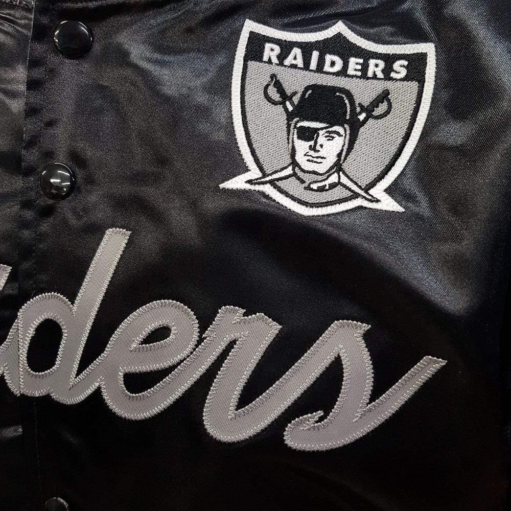 Mitchell And Ness Jackets Las Vegas Raiders Mitchell & Ness NFL Special Script Satin Jacket - Black