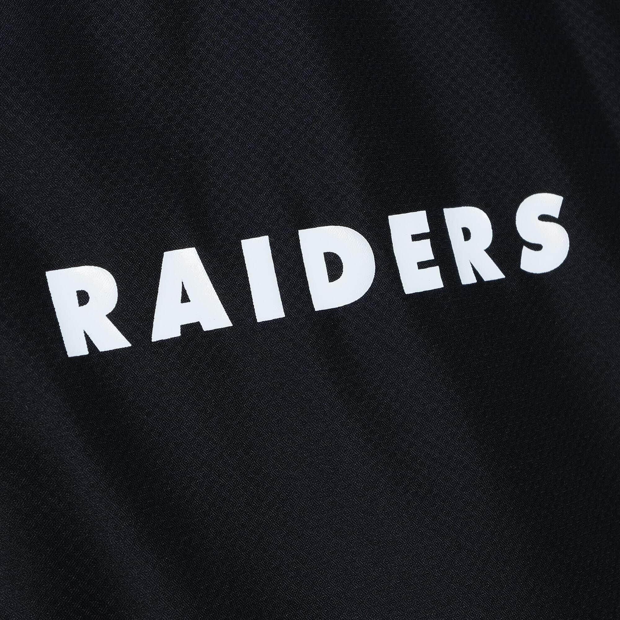 Mitchell And Ness Jackets Las Vegas Raiders Mitchell & Ness NFL Throw It Back Windbreaker Jacket - Black