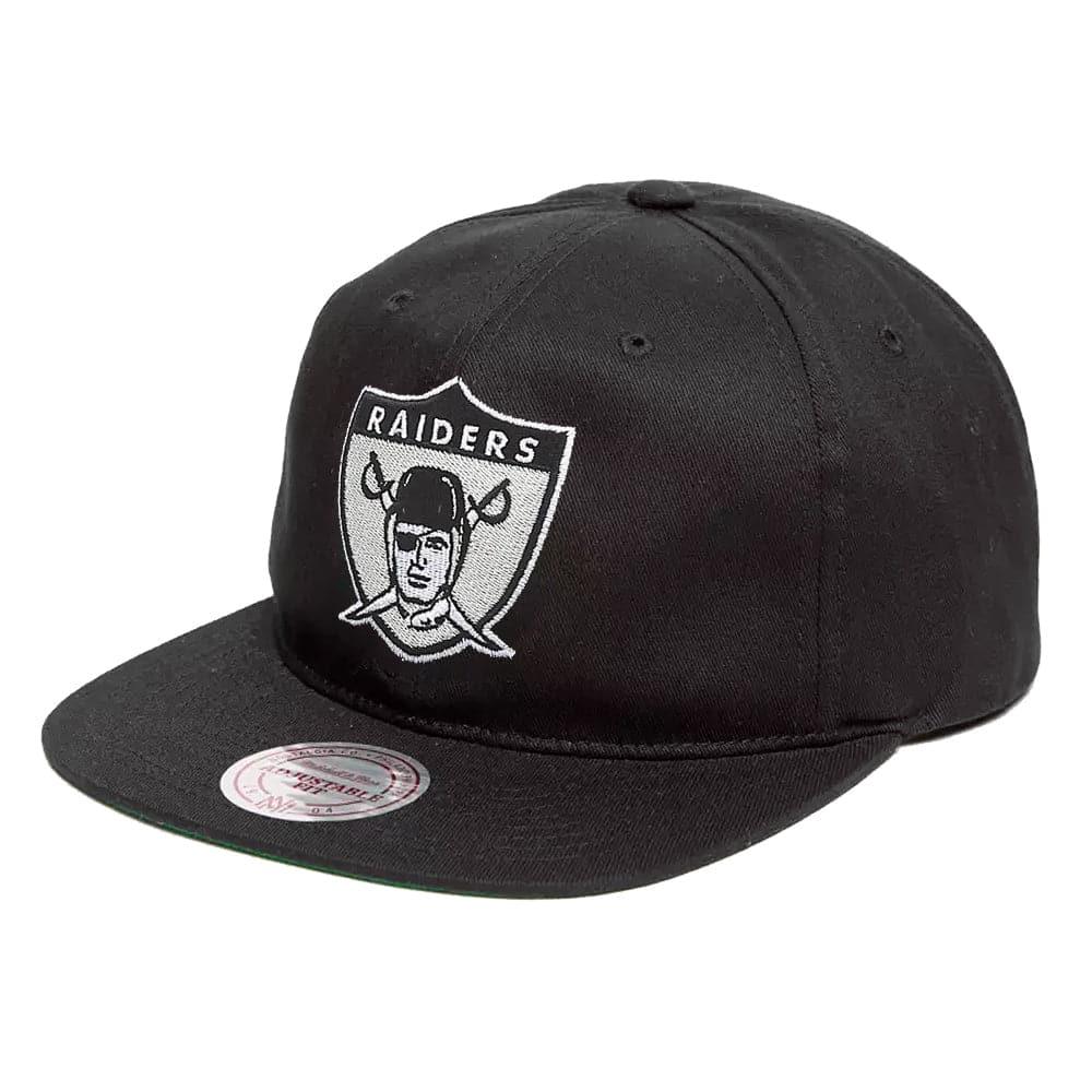 Mitchell And Ness Caps Las Vegas Raiders Mitchell & Ness NFL Throwback Logo Deadstock Snapback Hat - Black