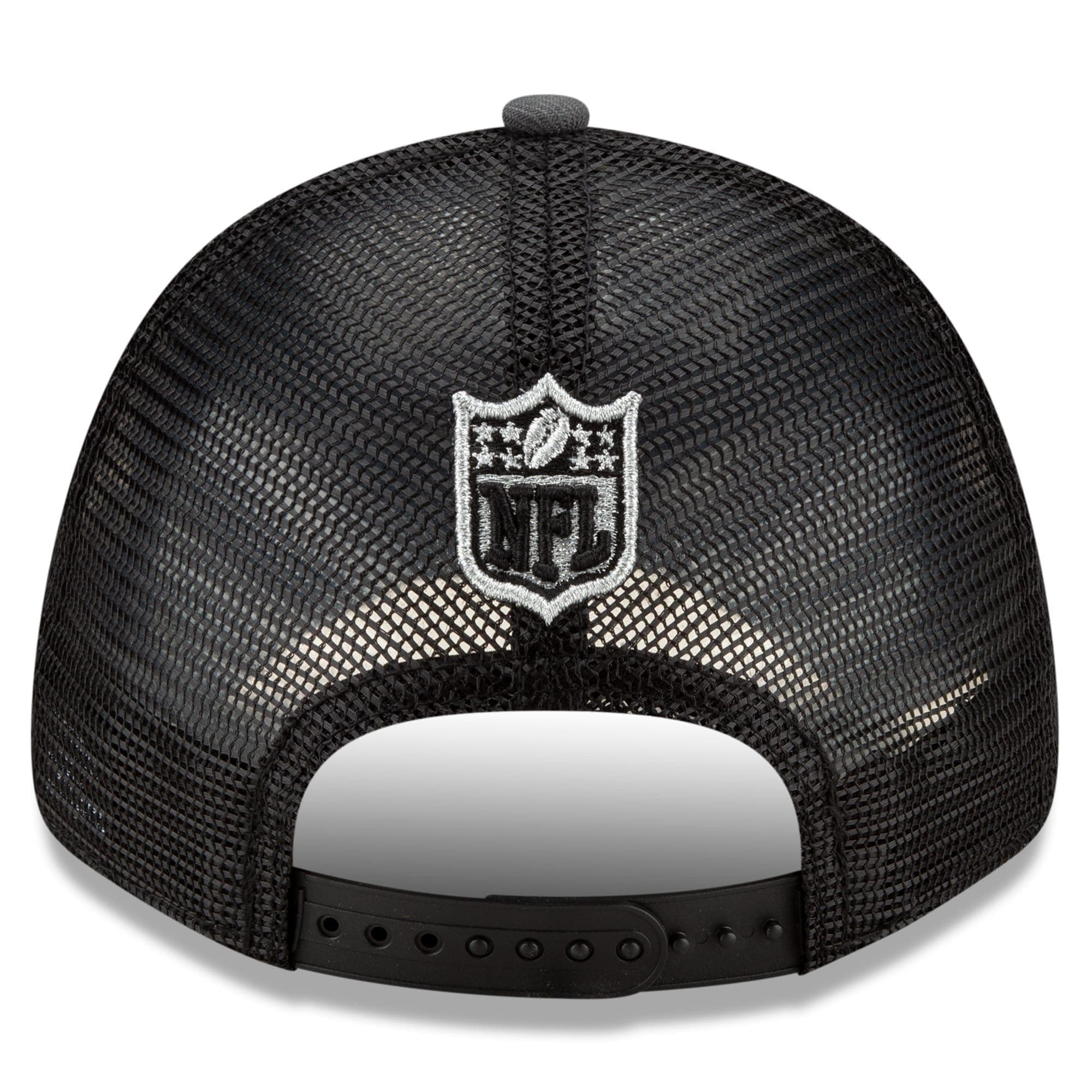 New Era Caps Las Vegas Raiders New Era 2021 NFL Draft 9FORTY Snapback Curve Hat - Graphite