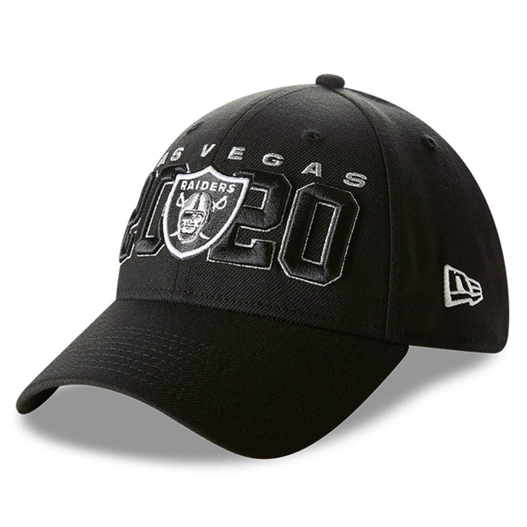 New Era Caps Las Vegas Raiders New Era NFL 2020 Draft 39THIRTY Flex Fit Curve Hat - Black