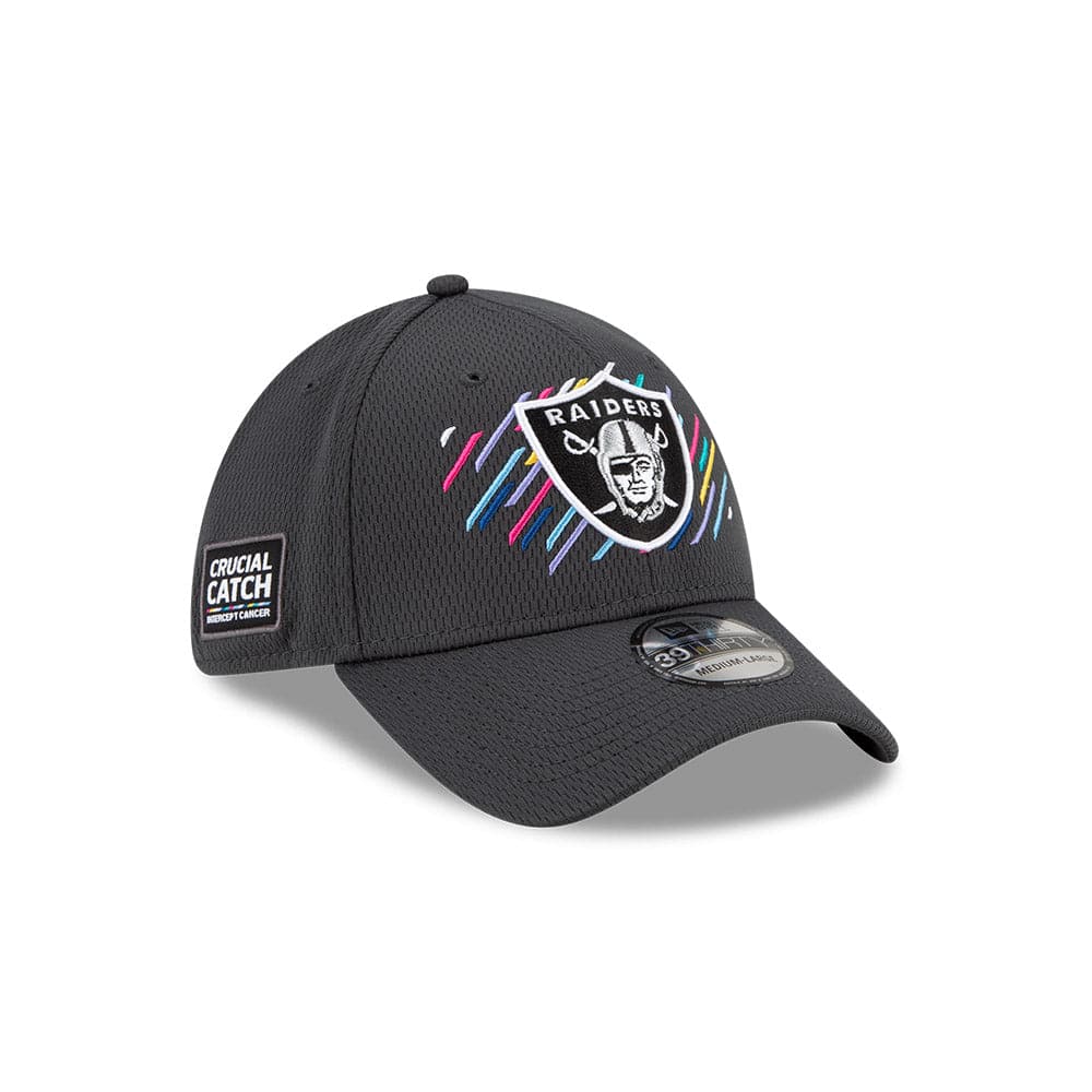 New Era Caps Las Vegas Raiders New Era NFL 2021 Crucial Catch 39THIRTY Flex Fit Hat - Steel
