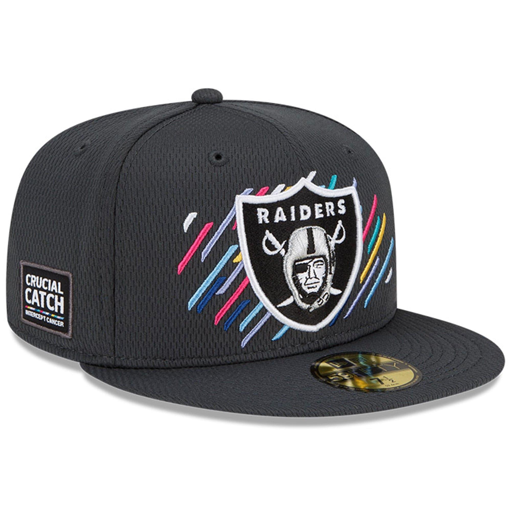 New Era Caps Las Vegas Raiders New Era NFL 2021 Crucial Catch 59FIFTY Fitted Hat - Steel