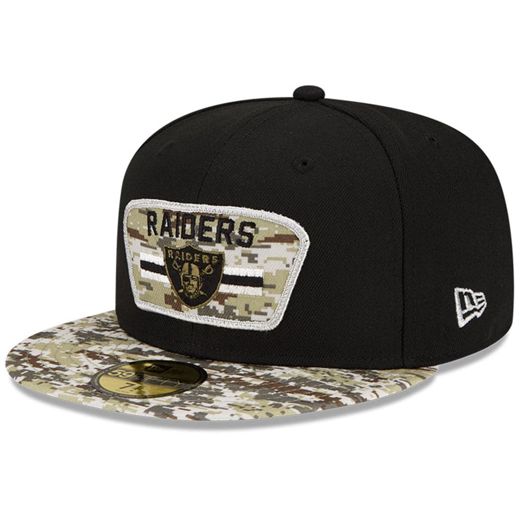 New Era Caps Las Vegas Raiders New Era NFL 2021 Salute To Service 59FIFTY Fitted Hat - Black