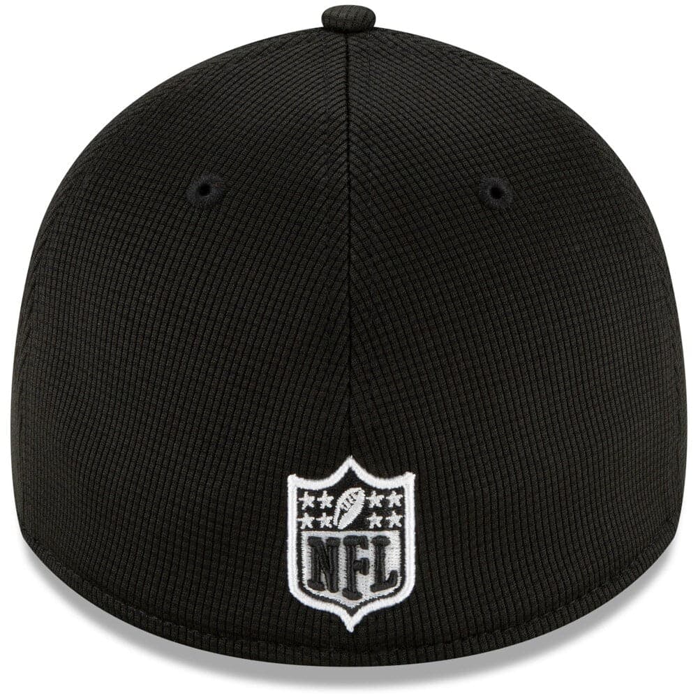 New Era Caps Las Vegas Raiders New Era NFL 2021 Sideline Black & White 39THIRTY Flex Fit Hat