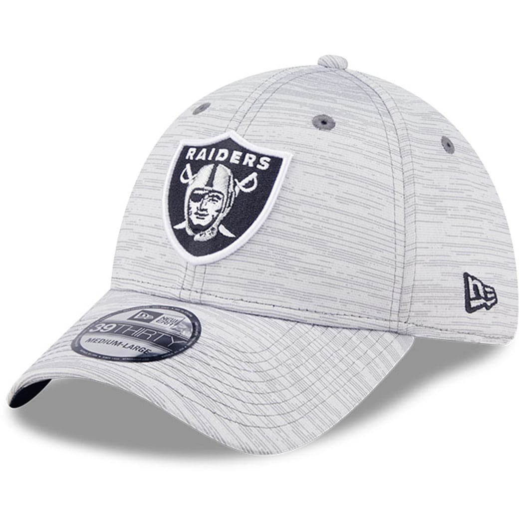 New Era Caps Las Vegas Raiders New Era NFL 22 Training Camp Coach 39THIRTY Stretch Fit Hat - Grey