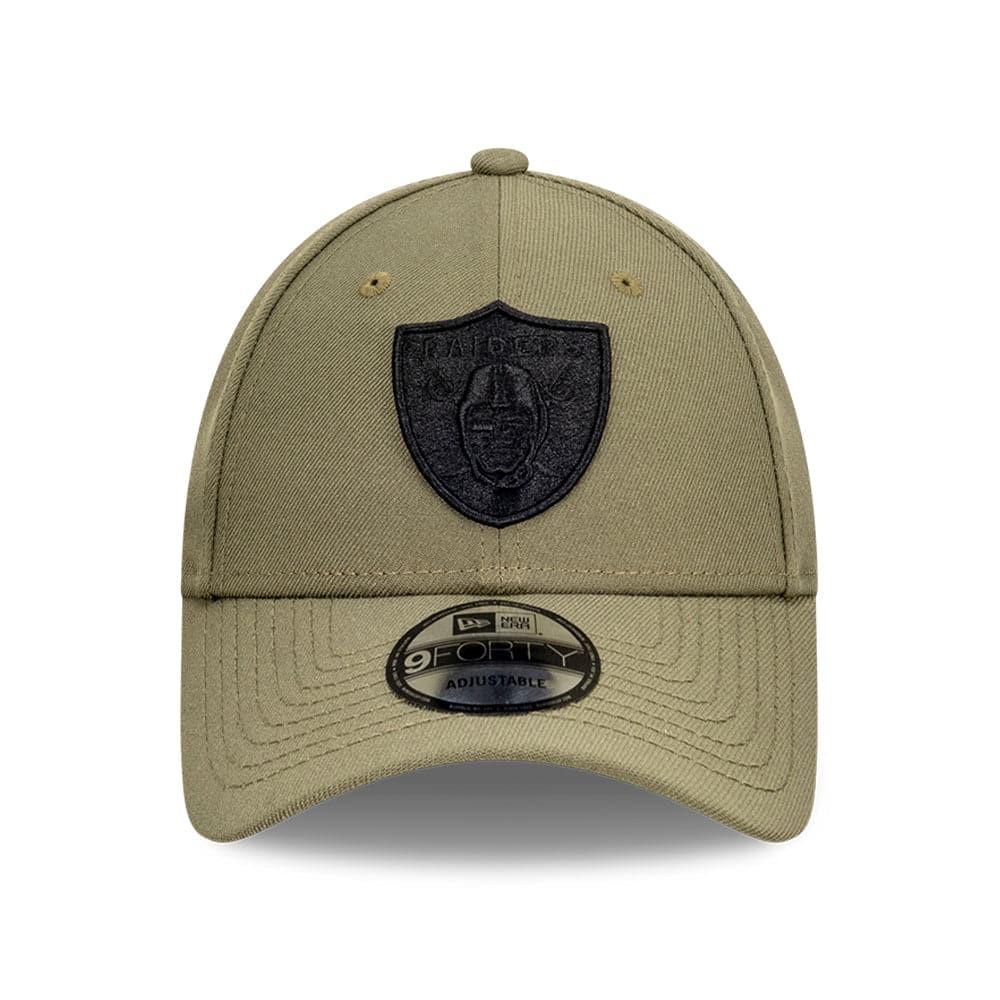 New Era Caps Las Vegas Raiders New Era NFL Black Tonal 9FORTY Snapback Curve Hat - Olive