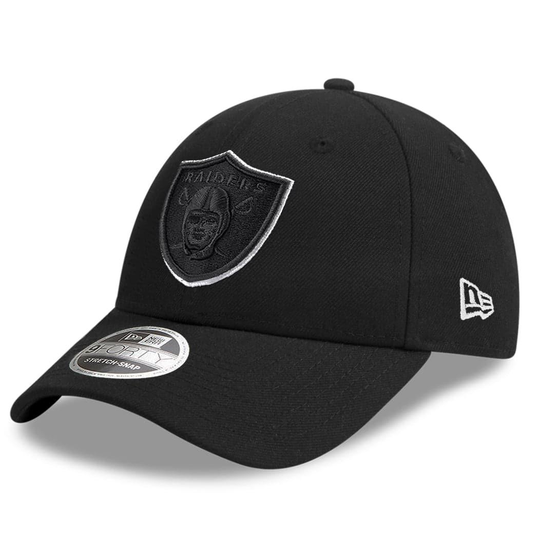 New Era Caps Las Vegas Raiders New Era NFL Borderline 9FORTY Stretch Snap Curve Snapback Hat - Black