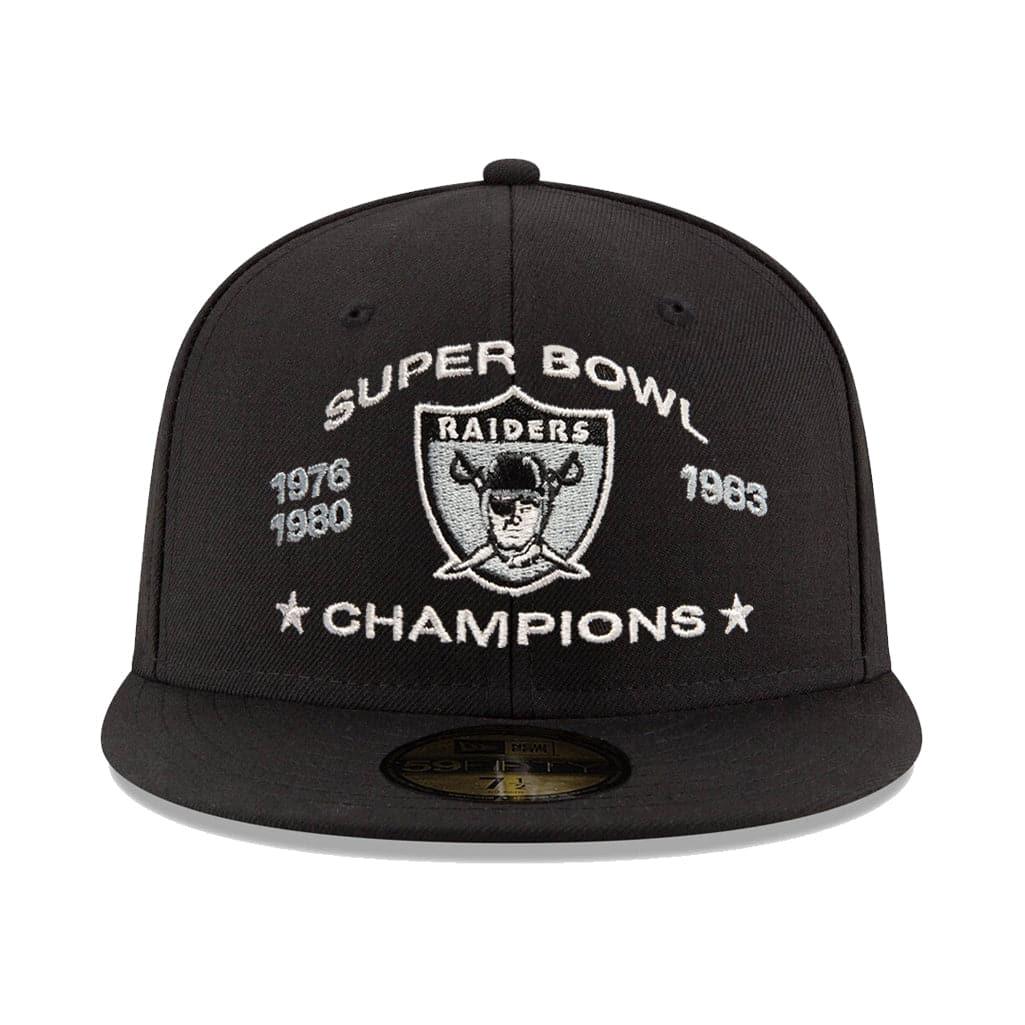 New Era Caps Las Vegas Raiders New Era NFL Champions History 59FIFTY Fitted Hat - Black