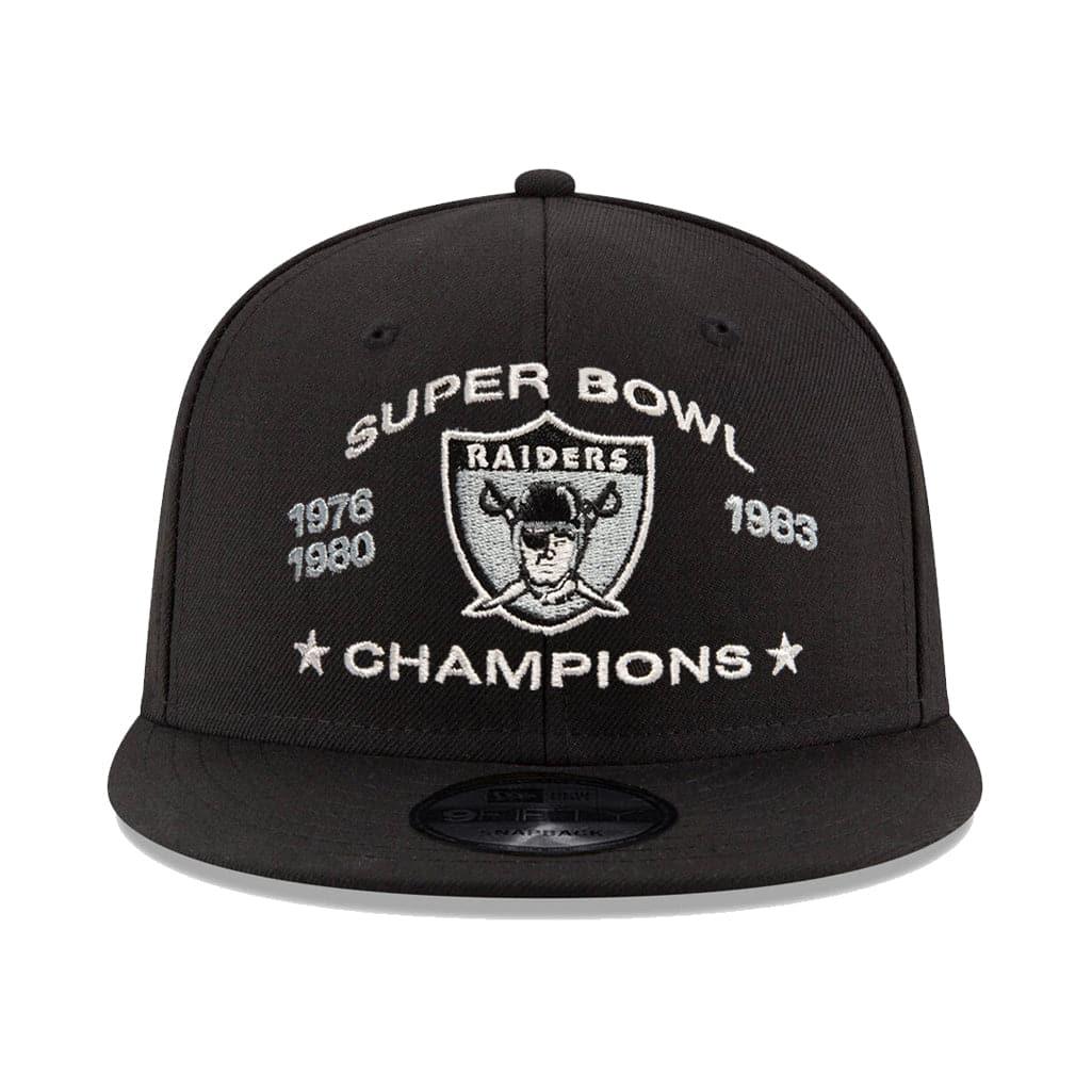 New Era Caps Las Vegas Raiders New Era NFL Champions History 9FIFTY Snapback Hat - Black