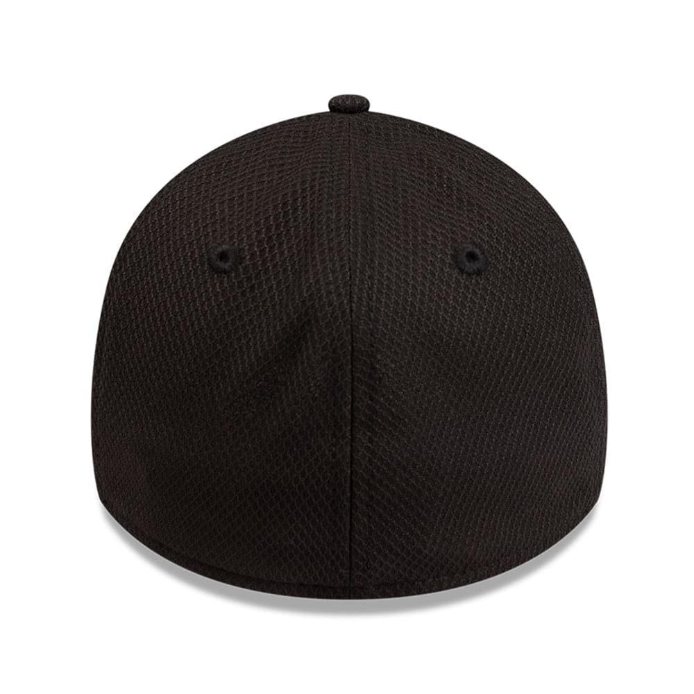 New Era Caps Las Vegas Raiders New Era NFL Diamond Era Rubber Logo 39THIRTY Curve Hat - Black