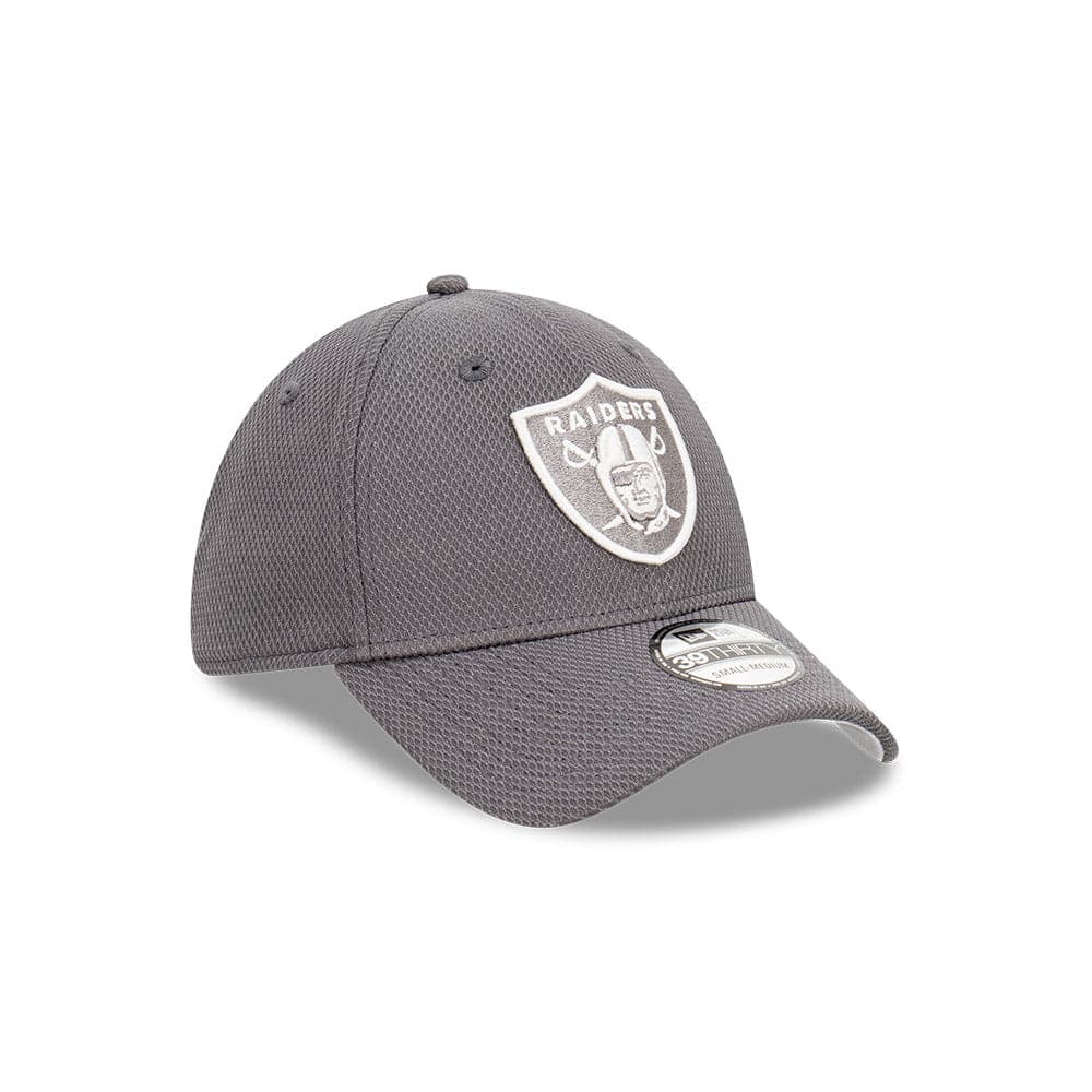 New Era Caps Las Vegas Raiders New Era NFL Graphite Diamond Era 39THIRTY Stretch Fit Hat - Grey