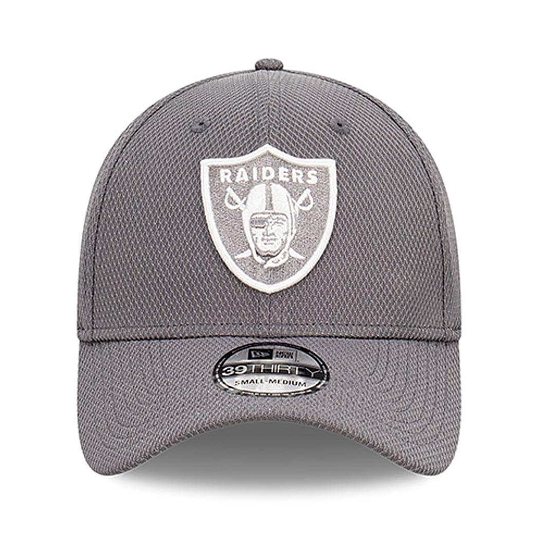 New Era Caps Las Vegas Raiders New Era NFL Graphite Diamond Era 39THIRTY Stretch Fit Hat - Grey